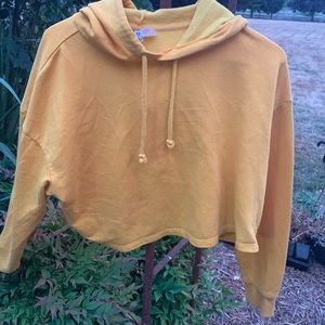 yellow, cropped long sleeve